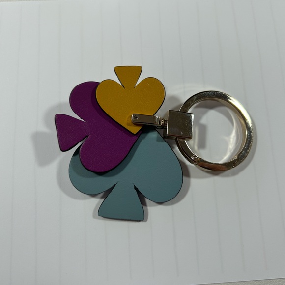 Kate Spade Stacked Spade Keyfob Key Chain SeaSide - Picture 2 of 3